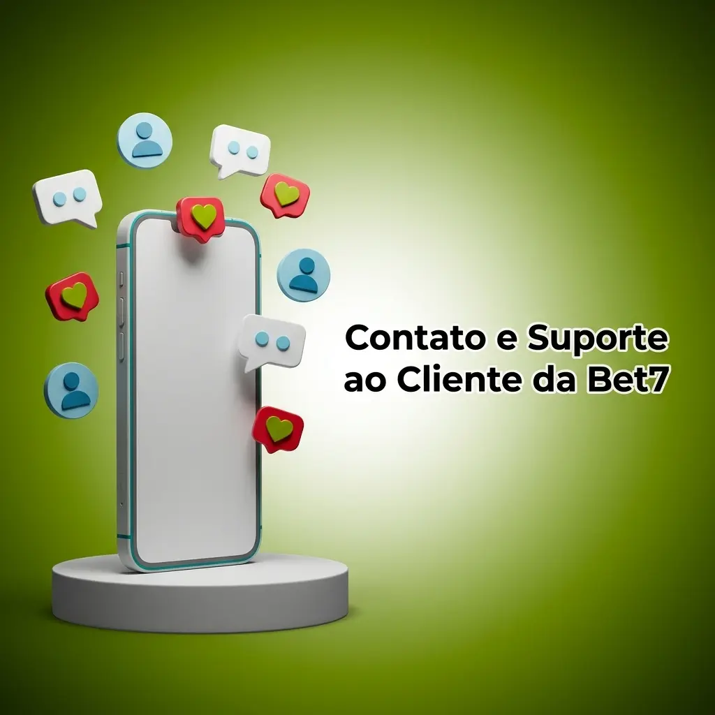 Suporte ao cliente da Bet7 com chat ao vivo, e-mail, FAQ e redes sociais disponíveis 24h